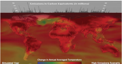 An image of a climate model